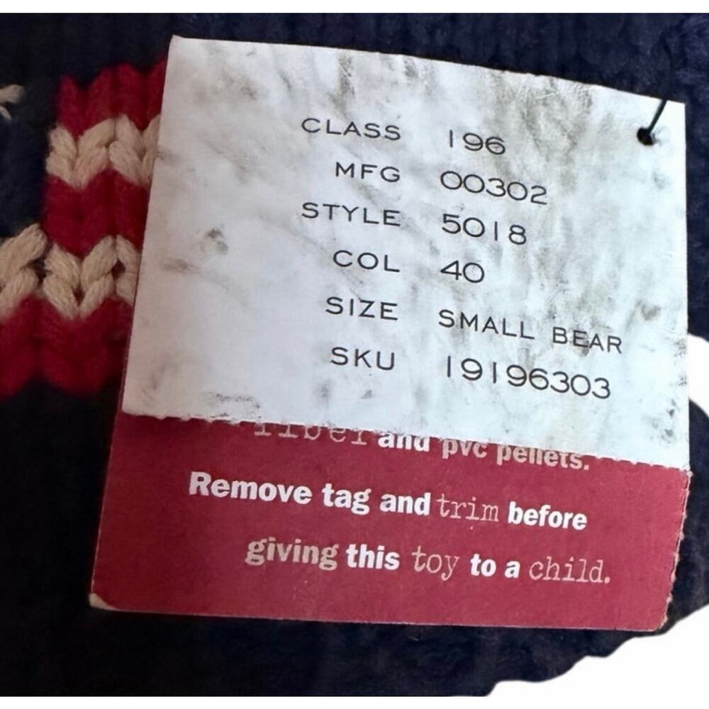 VTG 1990 The Limited Teddy Bear Plush Americana USA Flag Sweater Stuffed Animal - Picture 8 of 13